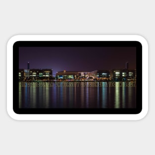 Panorama Shot of KAUST at Night Sticker